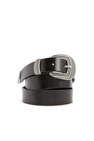 Forever21 Etched Faux Leather Hip Belt