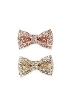 Forever21 Sequin Bow Hair Clip Set