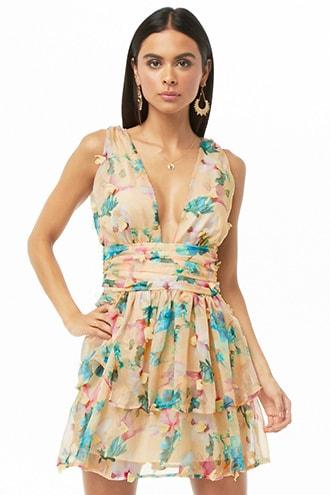 Forever21 Flower Homecoming Dress
