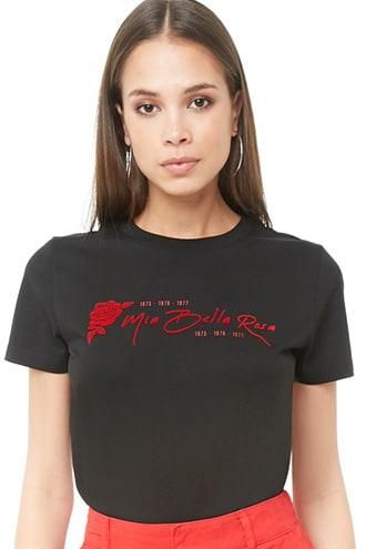 Forever21 Mia Bella Rosa Graphic Tee
