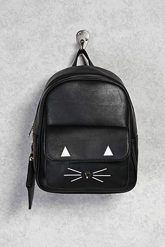Forever21 Cat Face Mini Backpack