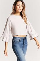 Forever21 Marled Tiered-sleeve Top