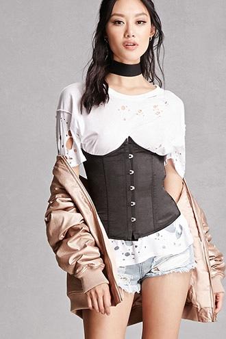 Forever21 Lace-back Satin Corset
