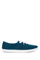 Forever21 Women's  Teal Low-top Canvas Sneakers