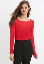 Forever21 Women's  Red Classic Crop Top