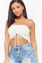 Forever21 Ruched Tie-front Tube Top