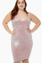 Forever21 Plus Size Dotted Iridescent Cutout Dress