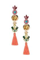Forever21 Iridescent Floral Drop Earrings
