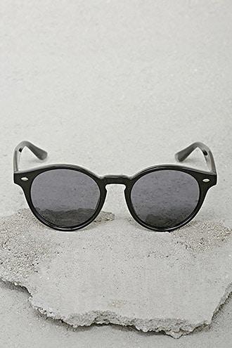 Forever21 Men Glossy Round Sunglasses