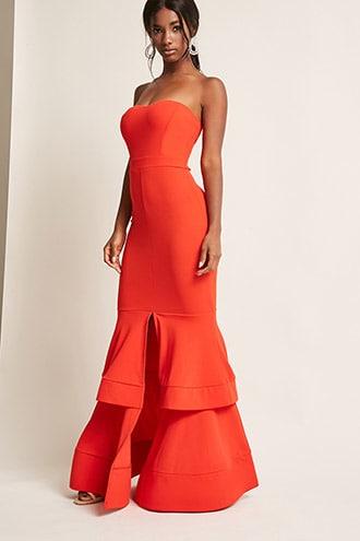 Forever21 Tiered Mermaid Tube Dress