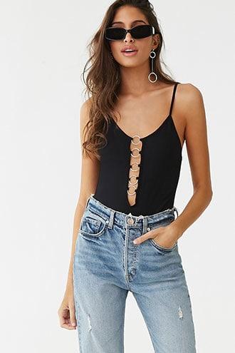 Forever21 Seamless O-ring Thong Bodysuit