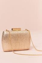 Forever21 Ribbed Metallic Clutch