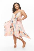 Forever21 Plus Size Tropical Leaf Print Maxi Dress
