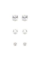 Forever21 Solitaire Cz Stud Earring Set