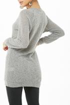 Forever21 Heathered Brush Knit Longline Top