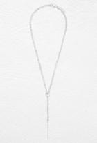 Forever21 Bar Pendant Lariat Necklace (silver)