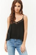 Forever21 Embroidered Lace-trim Swing Cami