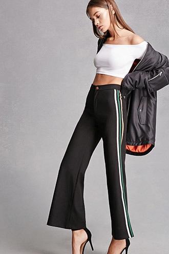 Forever21 Korirl Striped Wide-leg Pants
