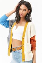 Forever21 Colorblock Button-front Cardigan