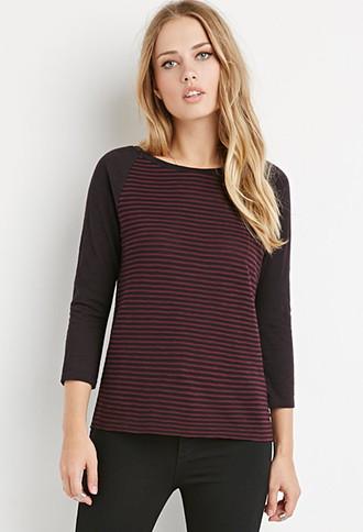 Forever21 Shadow Stripe Top