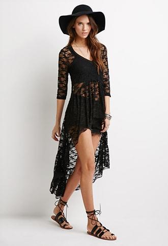 Forever21 Lace High-low Top
