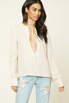 Forever21 Women's  Plunging Boxy Top
