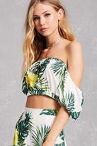 Forever21 Tropical Off-the-shoulder Top
