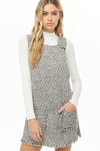 Forever21 Tweed Pinafore Dress