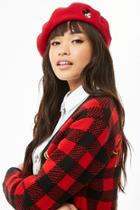 Forever21 Mickey Mouse Patch Wool Beret