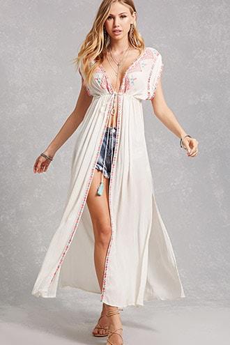 Forever21 Z&l Europe Embroidered Tunic