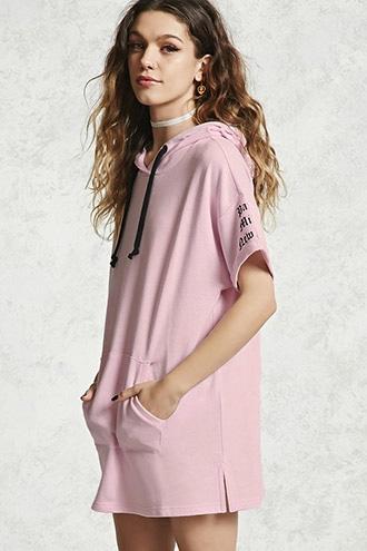 Forever21 Graphic Hooded Dress