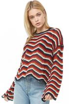 Forever21 Multicolor Zigzag Print Sweater