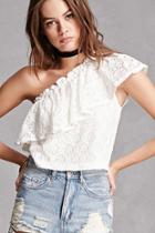Forever21 Lush One-shoulder Lace Top
