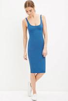 Forever21 Women's  Blue Scoop Neck Bodycon Dress