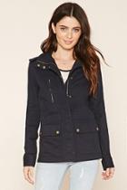 Forever21 Women's  Navy Classic Utility Jacket
