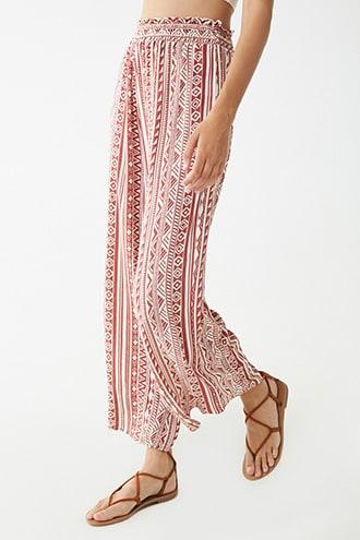 Forever21 Crinkled Geo Print Pants