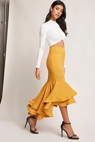 Forever21 High-low Flounce Mermaid Skirt