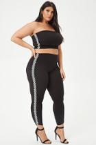 Forever21 Plus Size Checkered Tube Top & Legging Set