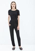 Forever21 Short-sleeved Crepe Jumpsuit