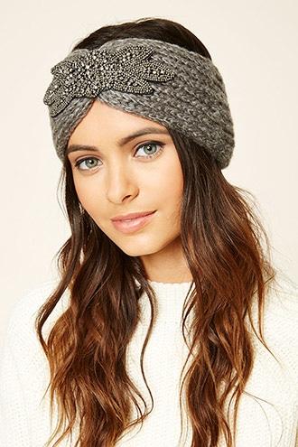 Forever21 Marled Beaded Headwrap