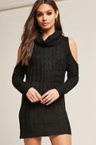 Forever21 Open-shoulder Sweater-knit Dress