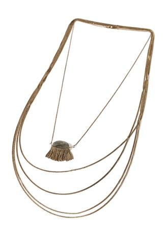 Forever21 Triangle Pendant Layered Necklace