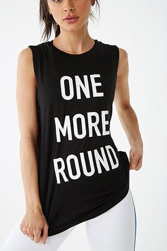 Forever21 One More Round Graphic Muscle Tee