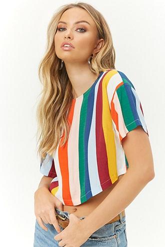 Forever21 Multistriped Boxy Top