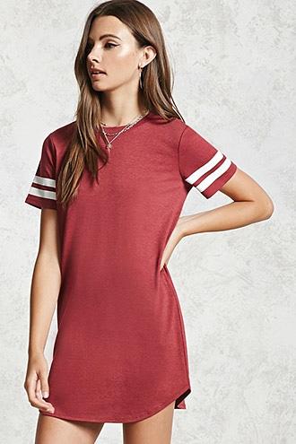 Forever21 Varsity Striped T-shirt Dress