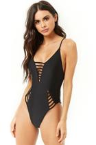 Forever21 Ladder-trim One-piece Swimsuit
