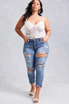 Forever21 Plus Size Frayed Jeans