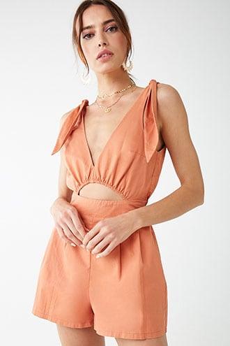 Forever21 V-neck Cutout Romper