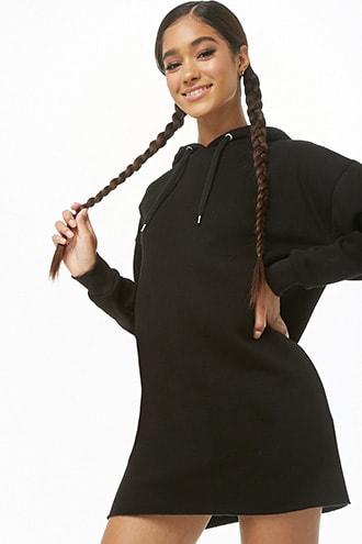 Forever21 Fleece Longline Hoodie
