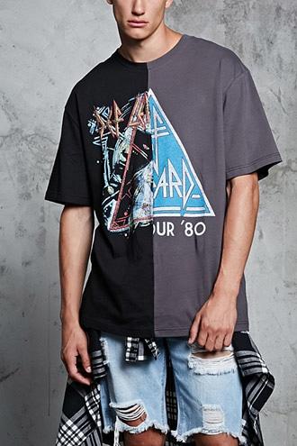 Forever21 Def Leppard Split-graphic Tee